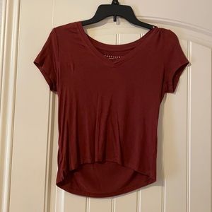 Maroon Soft Short Sleeve Tee Shirt